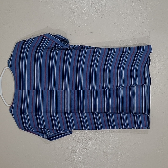 Striped multicolored Blouse Ava James size L zip up - Picture 7 of 7